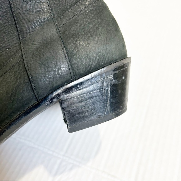 🌷SALE Vionic Roselyn Nubuck Leather Ankle Boots Size 6 Black Heeled - Picture 3 of 14